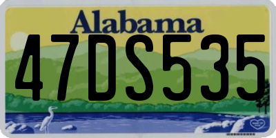 AL license plate 47DS535