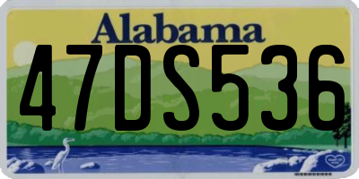 AL license plate 47DS536