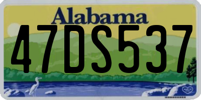 AL license plate 47DS537