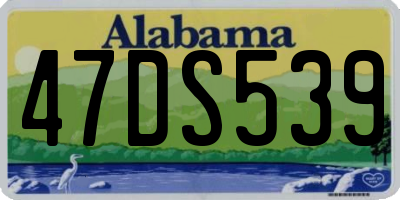 AL license plate 47DS539