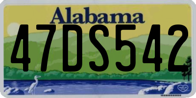 AL license plate 47DS542