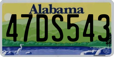 AL license plate 47DS543