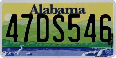 AL license plate 47DS546
