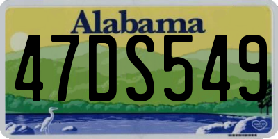 AL license plate 47DS549