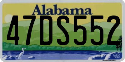 AL license plate 47DS552