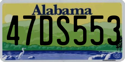 AL license plate 47DS553