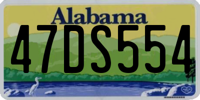 AL license plate 47DS554