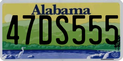 AL license plate 47DS555