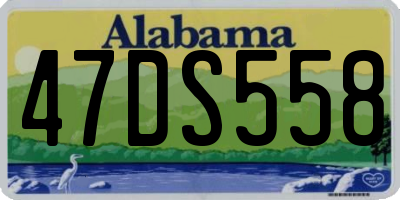 AL license plate 47DS558