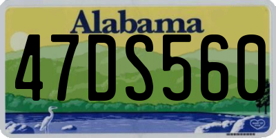 AL license plate 47DS560