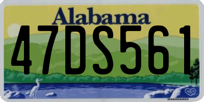 AL license plate 47DS561