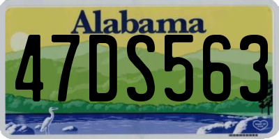 AL license plate 47DS563