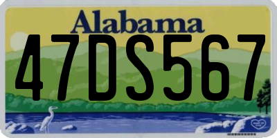 AL license plate 47DS567