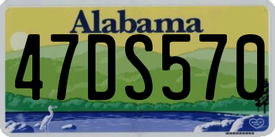 AL license plate 47DS570