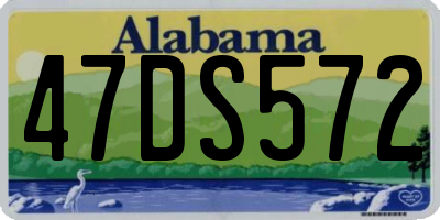 AL license plate 47DS572
