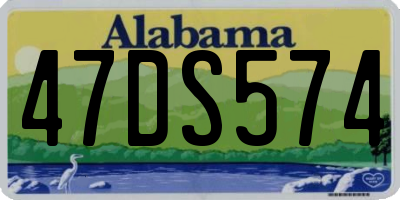 AL license plate 47DS574
