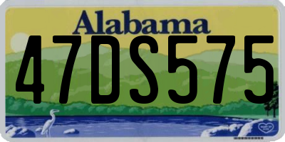 AL license plate 47DS575