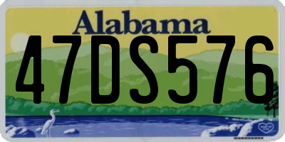AL license plate 47DS576