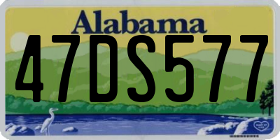 AL license plate 47DS577