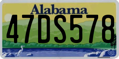 AL license plate 47DS578