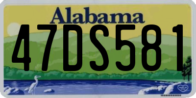 AL license plate 47DS581