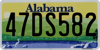 AL license plate 47DS582
