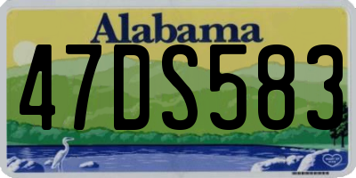 AL license plate 47DS583