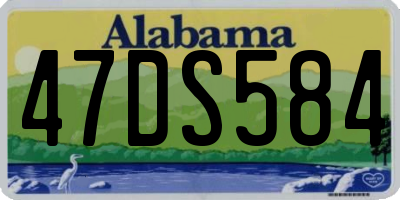 AL license plate 47DS584