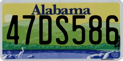 AL license plate 47DS586