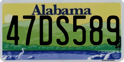 AL license plate 47DS589