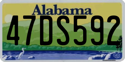 AL license plate 47DS592