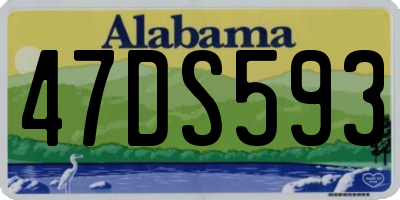 AL license plate 47DS593
