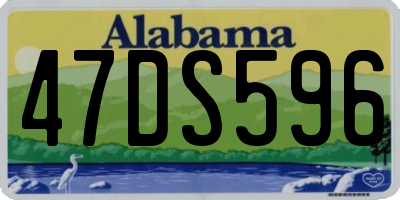 AL license plate 47DS596