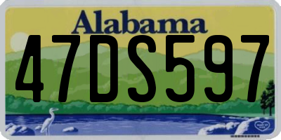 AL license plate 47DS597