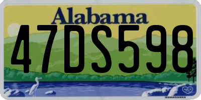 AL license plate 47DS598
