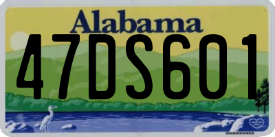 AL license plate 47DS601