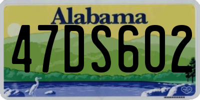 AL license plate 47DS602