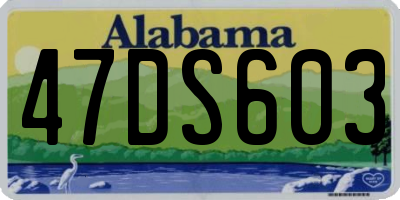AL license plate 47DS603