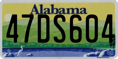 AL license plate 47DS604