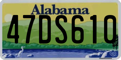 AL license plate 47DS610