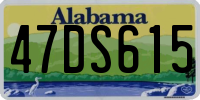 AL license plate 47DS615