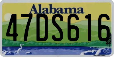 AL license plate 47DS616