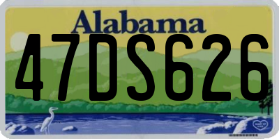 AL license plate 47DS626