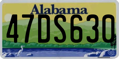 AL license plate 47DS630