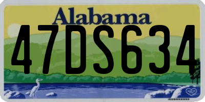 AL license plate 47DS634