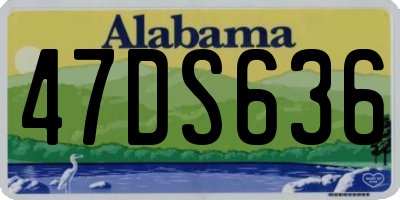 AL license plate 47DS636