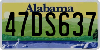 AL license plate 47DS637
