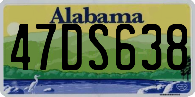 AL license plate 47DS638