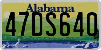 AL license plate 47DS640