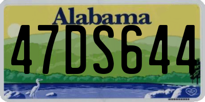 AL license plate 47DS644